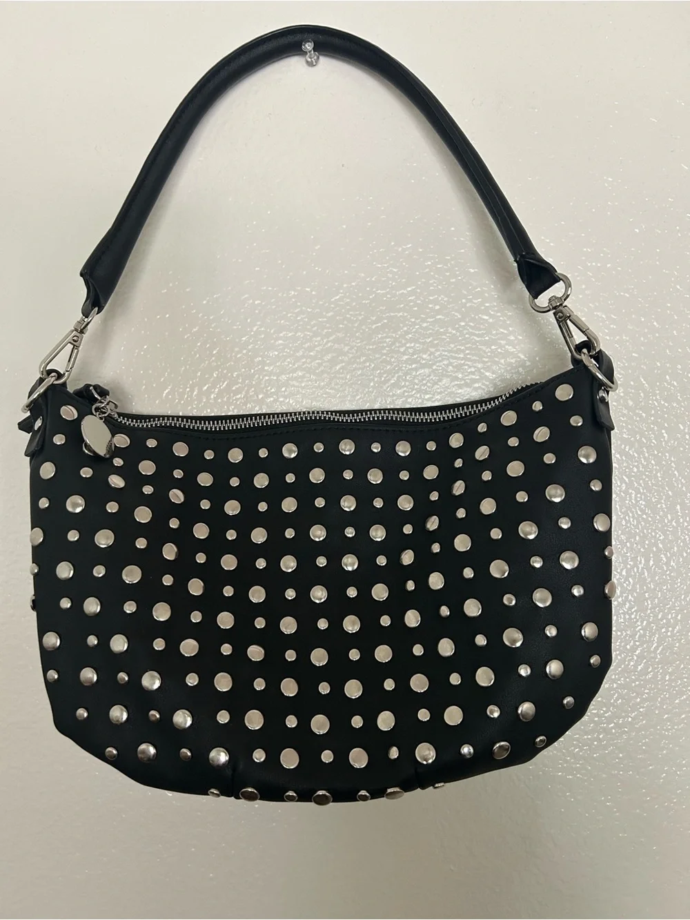 Black Studded Hobo Satchel - Classic Edge